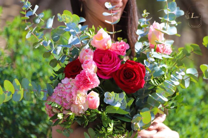 Magnifique bouquet rond pour la fête des grands-mères