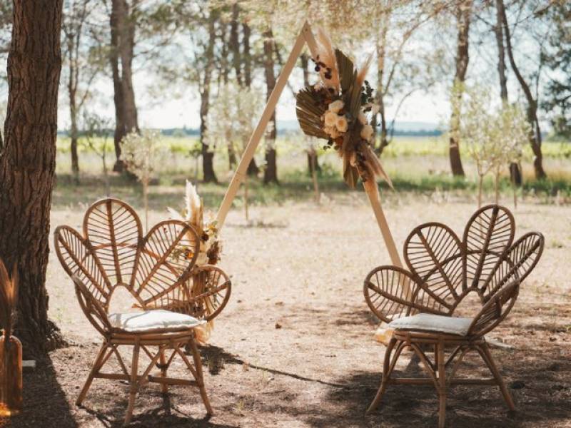 Bouquet de fleurs séchées pour un mariage à Béziers dans L'Hérault